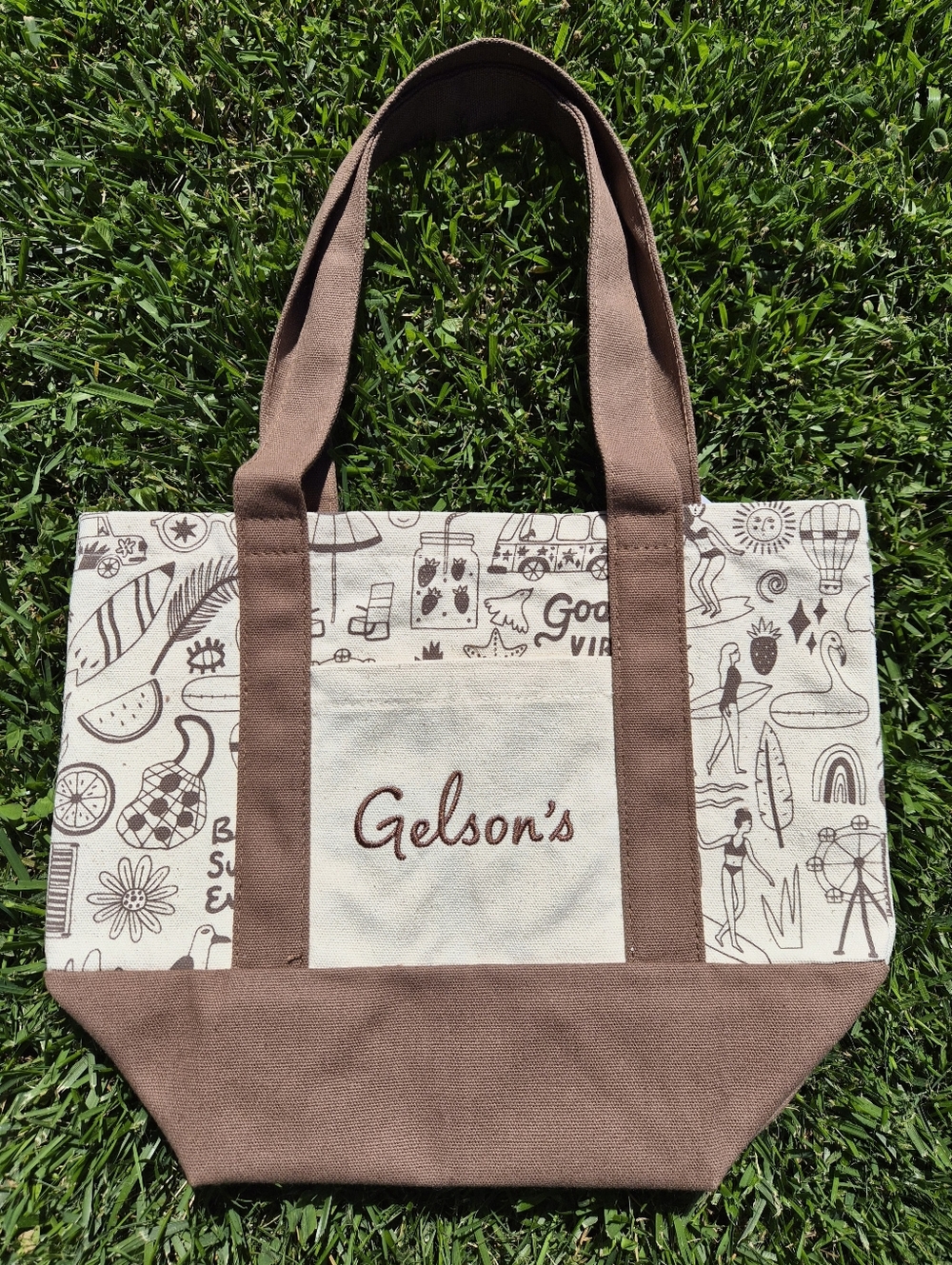 Gelson's Mini Summer Print Canvas Bag